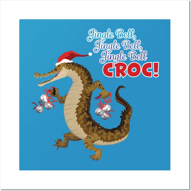 Jingle Bell Croc Wall Art by Peppermint Narwhal